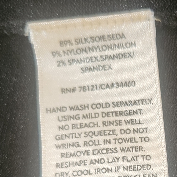 Eileen Fisher black long 3 button silk blend cardigan M - Picture 15 of 16